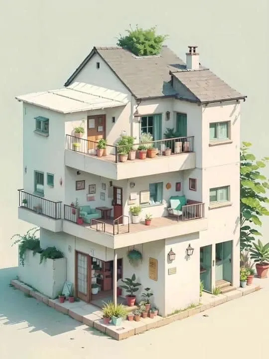 3d Cute Tiny House Model